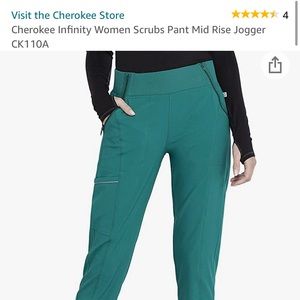 Cherokee Infinity Women Scrubs Pant Mid Rise Jogger CK110A